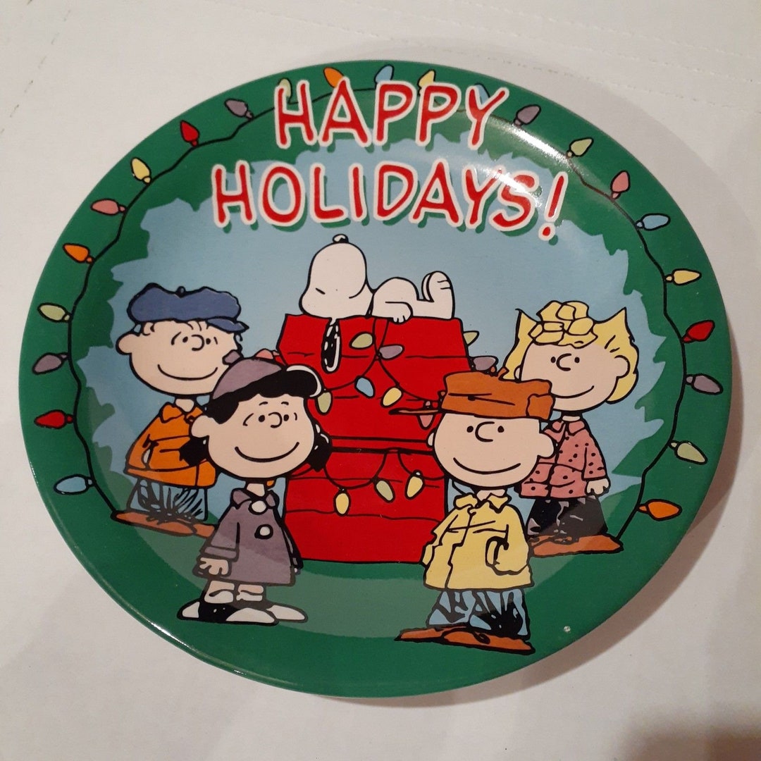Happy Holidays Peanuts Snoopy Charlie Brown Collectible Decorative