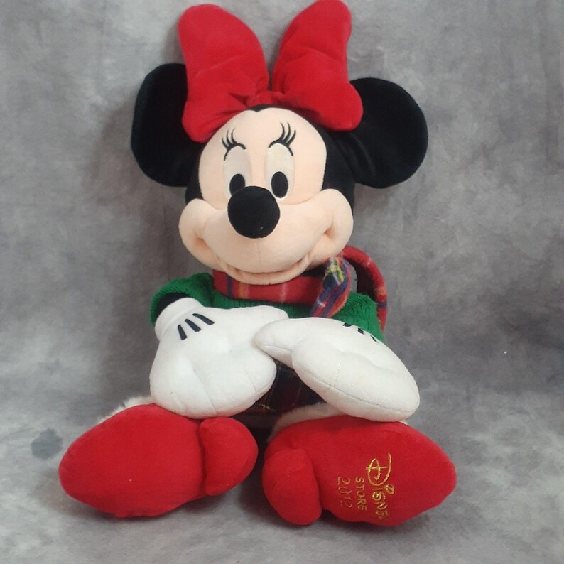 Disney Store Christmas Holiday Minnie Mouse Plush Doll - (16 inches) image 9