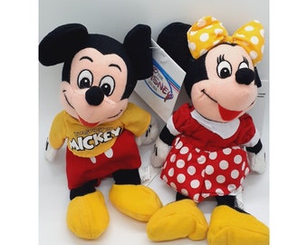 DISNEY Spirit of Mickey & Minnie 8" Bean Bag Beanie Baby - NEW with tags