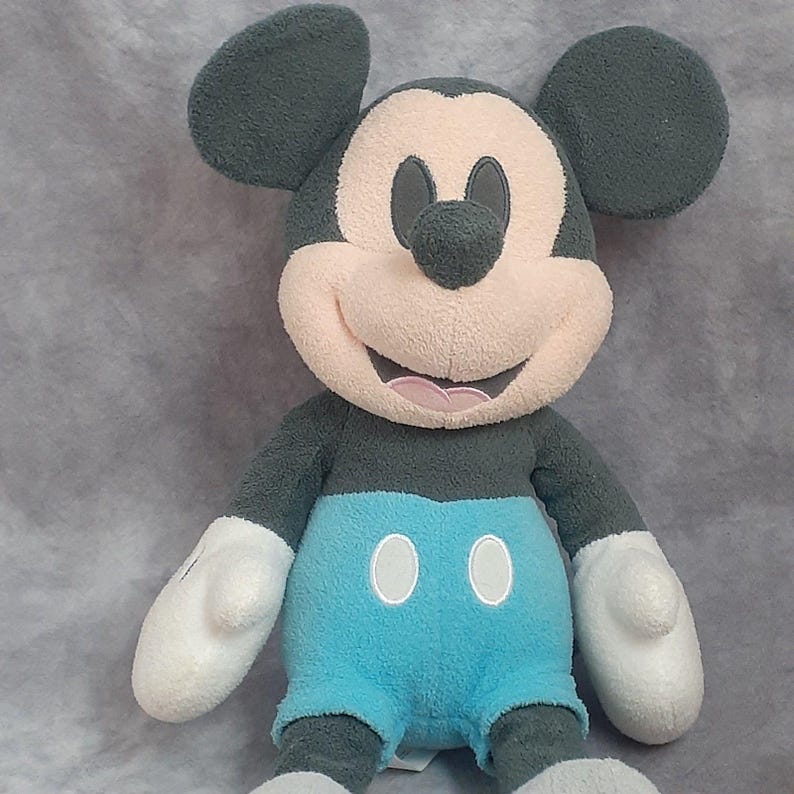 Disney Baby Blue & Black Mickey Mouse Plush and Disney Red/Yellow/Black Mickey Plush Toys - Set of 2 Bild 3