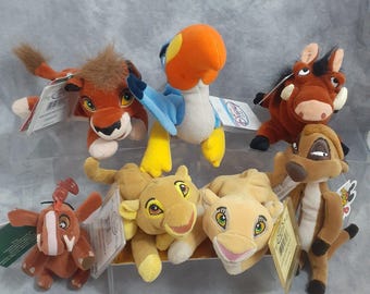 The Lion King Characters Disney Store Beanbags - Pumbaa, Zazu, Kovu, Nala, Simba, Timon - Choose Your Plush