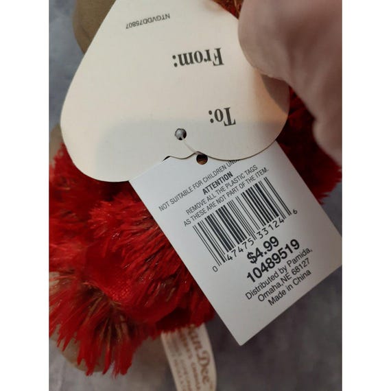 Dandee Love Ya Valentine's Day Gorilla Plush - New With Tags - so