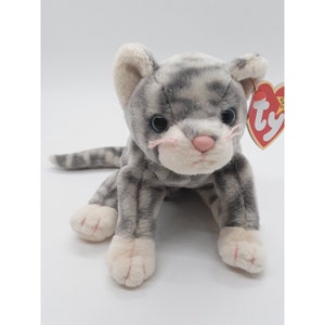 TY Silver the Kitty Cat Beanie Baby - NEW with tags - Retired 12/23/99