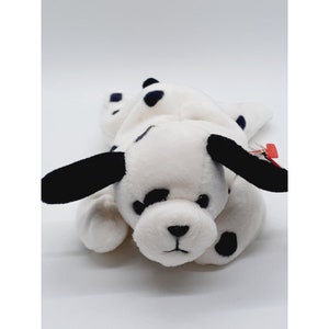 TY Dotty Dalmatian Dog 4th Gen. Canadian Tush Tag & All Caps Name on Hang Tag - RARE!