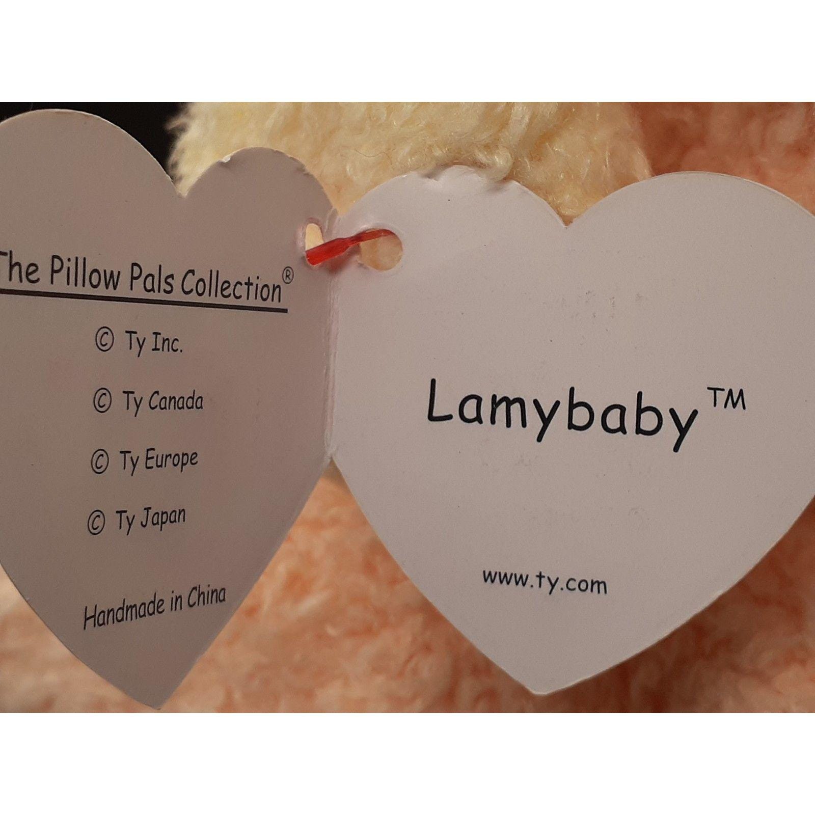 Ty Pillow Pals Baby Collection LAMYBABY the Peach Color Lamb