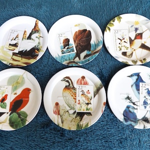 Postmark Original Coasters - Set of 6 - Official Licensed Item from USPS 1996 - Stamp Designs from 1987