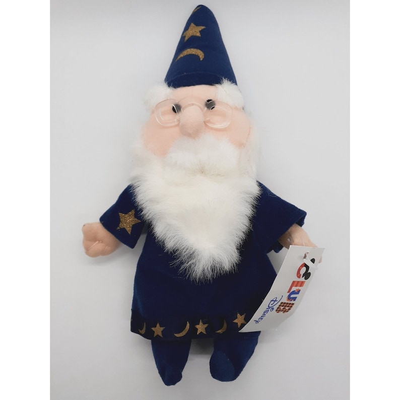 Club Disney Exclusive Merlin the Magician Bean Bag Sword in the Stone - 1990's image 1