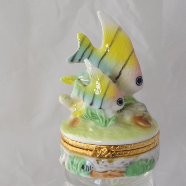 Porcelain Hinged Boxes - By Herco - Angel Fish, Giraffe, Horses, Lady Bug, Polar Bear, Sea Horses, Sea Turtle, Zebra + more!