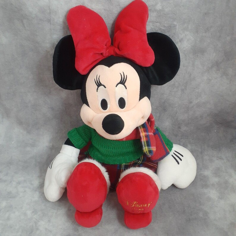 Disney Store Christmas Holiday Minnie Mouse Plush Doll - (16 inches) image 3