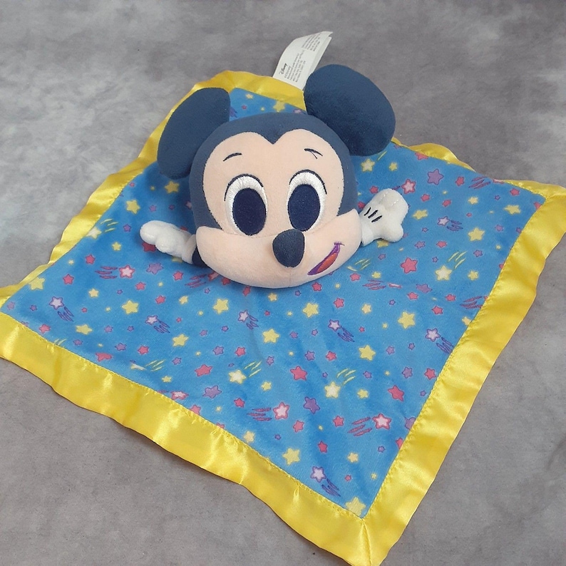 Manta sensorial de seguridad Disney Mickey Mouse Lovey - Usada en buen estado imagen 1