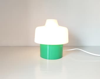 Vintage green space age table lamp, pop art, Swedish, Scandinavian design