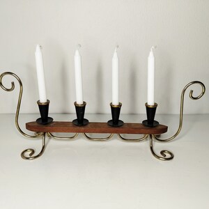 Vintage Gunnar Ander candelabra, 1960s Swedish design, mid century modern design