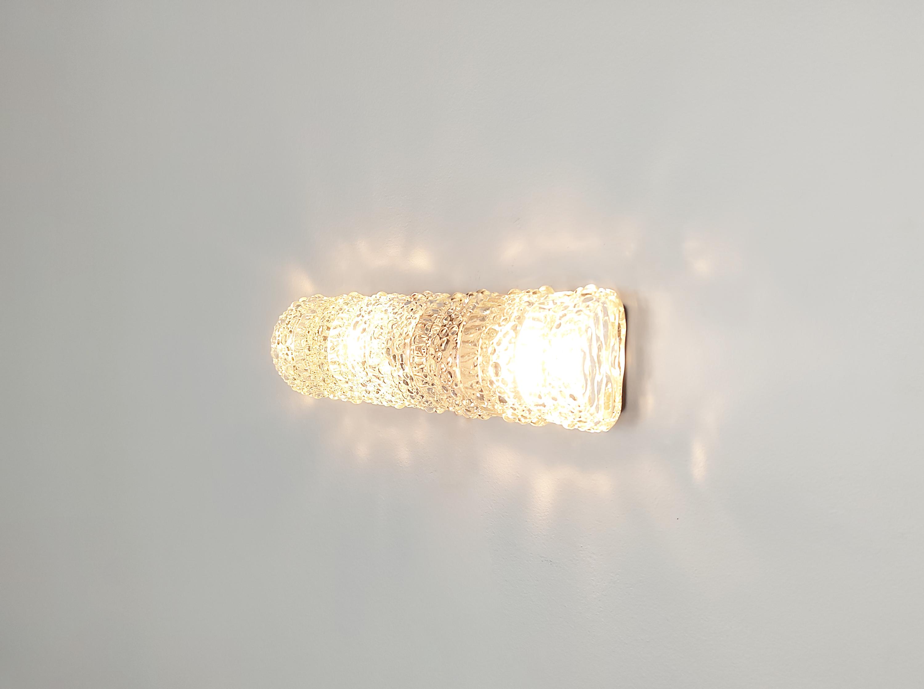 Vintage Swedish glass wall lamp/ceiling lamp, Mid century Scandinavian design