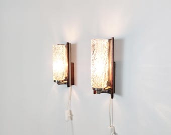 Mid Century Paar Wandleuchten, schwedisch Vintage, Skandinavisch