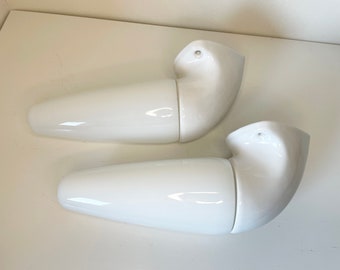 Pair of vintage Sigvard Bernadotte bathroom lamps, 1960s sconces, Swedish design