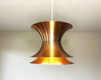 Danish mid century pendant lamp, 1960s space age ceiling lamp