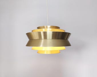 Large Trava pendant light, 1960s mid century Scandinavian design, space age lighting
