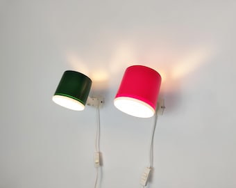 Reserved – zabytkowe szwedzkie lampki nocne: kinkiety w stylu pop-art z lat 70.