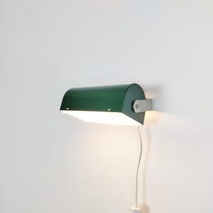 Lámpara de pared verde de los años 70, lámpara de lectura, estilo industrial, diseño sueco