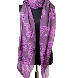 Paars en roze, zijden sjaal, cadeau voor haar, damessjaal, damesjurk, damessjaal, bandana, sluier