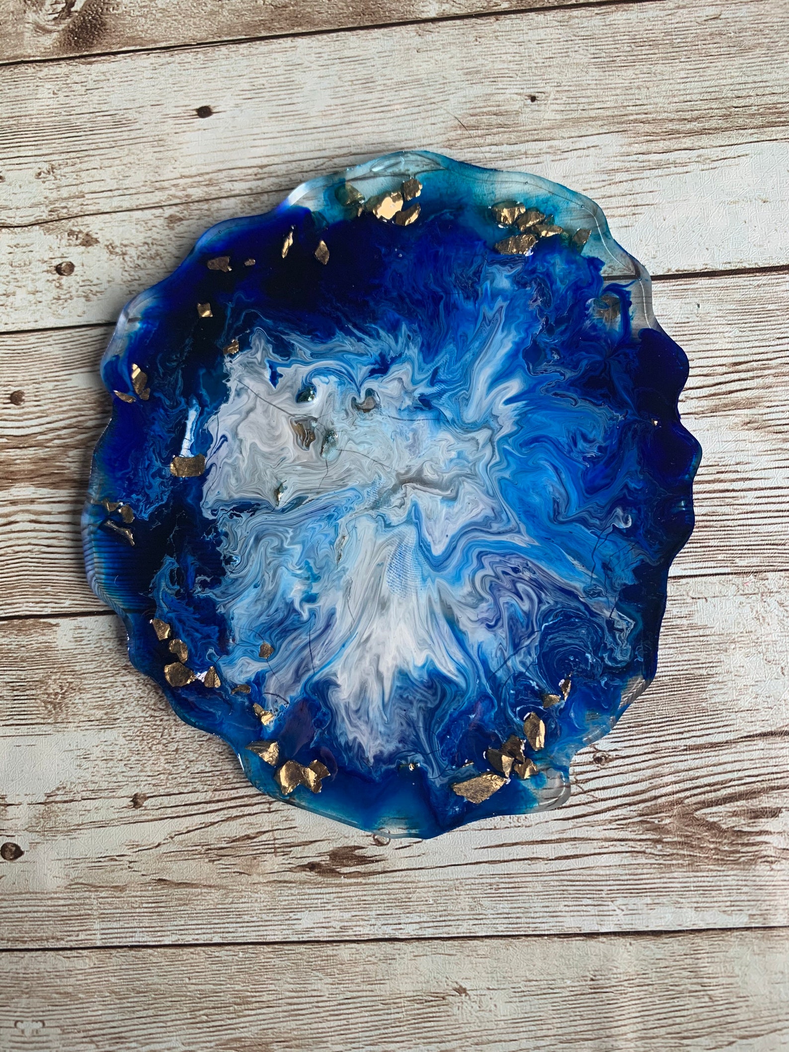 Arctic Geode Resin Coaster Etsy