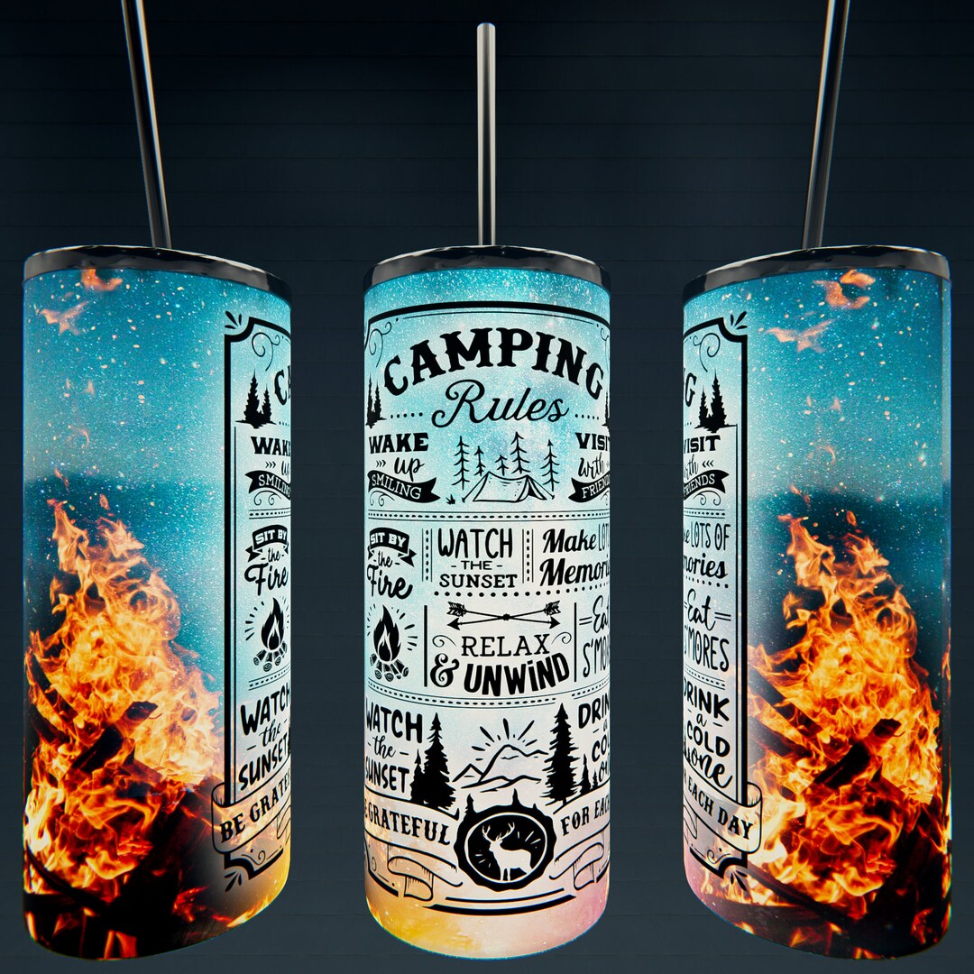 Camping Digital Download Tumbler Wrap Etsy