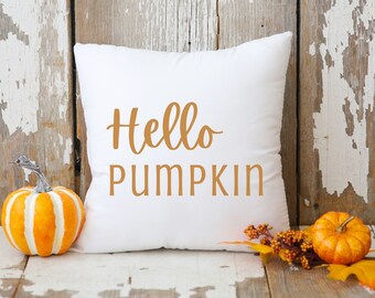 Pumpkin Pillow | Fall Pillows | Fall Pillow | Hello Pumpkin | Fall Throw Pillows | Autumn Pillows | Happy Fall Yall | Its Fall Yall | Fall
