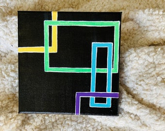 Box Void - 6"x6" Hand-Painted 3D Canvas