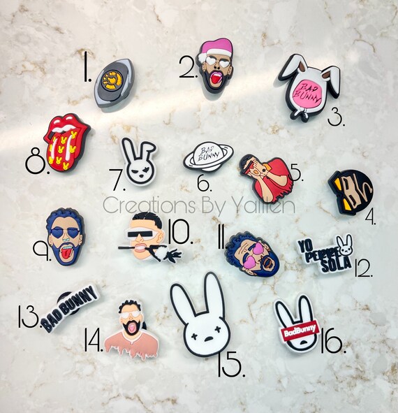 Bad Bunny Croc Charms Etsy