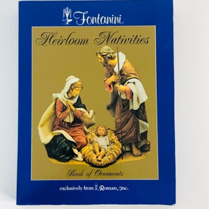 Vtg Fontanini Heirloom Nativities Book Of 5 Ornaments Christmas Baby Jesus 1996