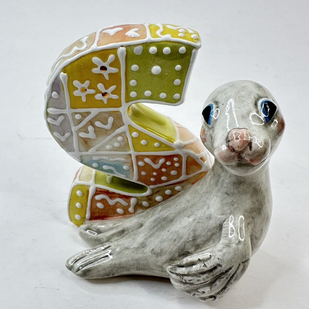 KoKo商品 Vtg KOKO Originals “S” Seal Alphabet Porcelain Figurine Nursery