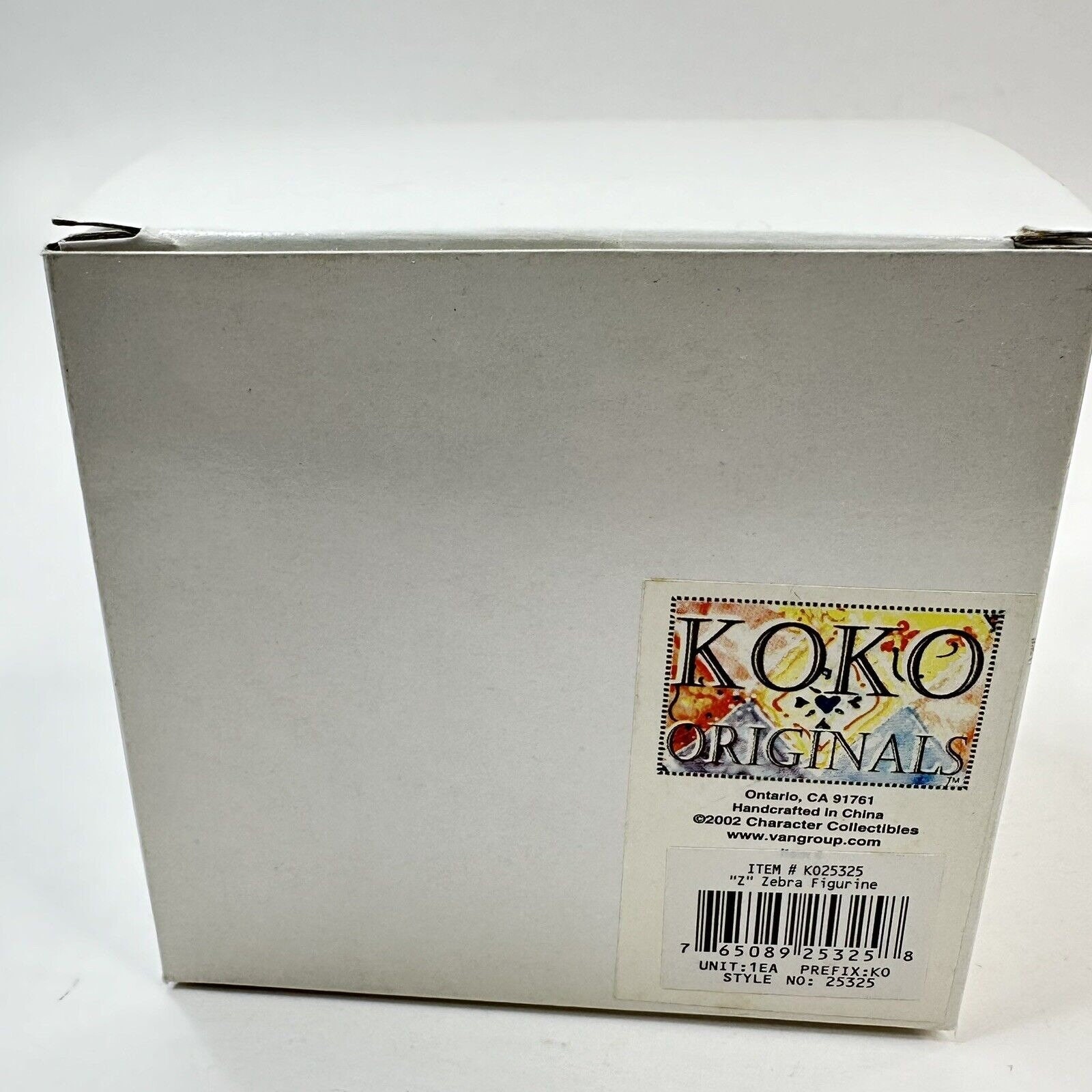 Vtg KOKO Originals “Z” Zebra Alphabet Porcelain Figurine Nursery