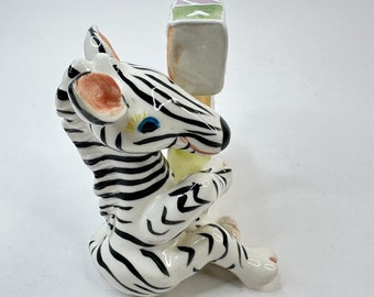 Vtg KOKO Originals “Z” Zebra Alphabet Porcelain Figurine Nursery