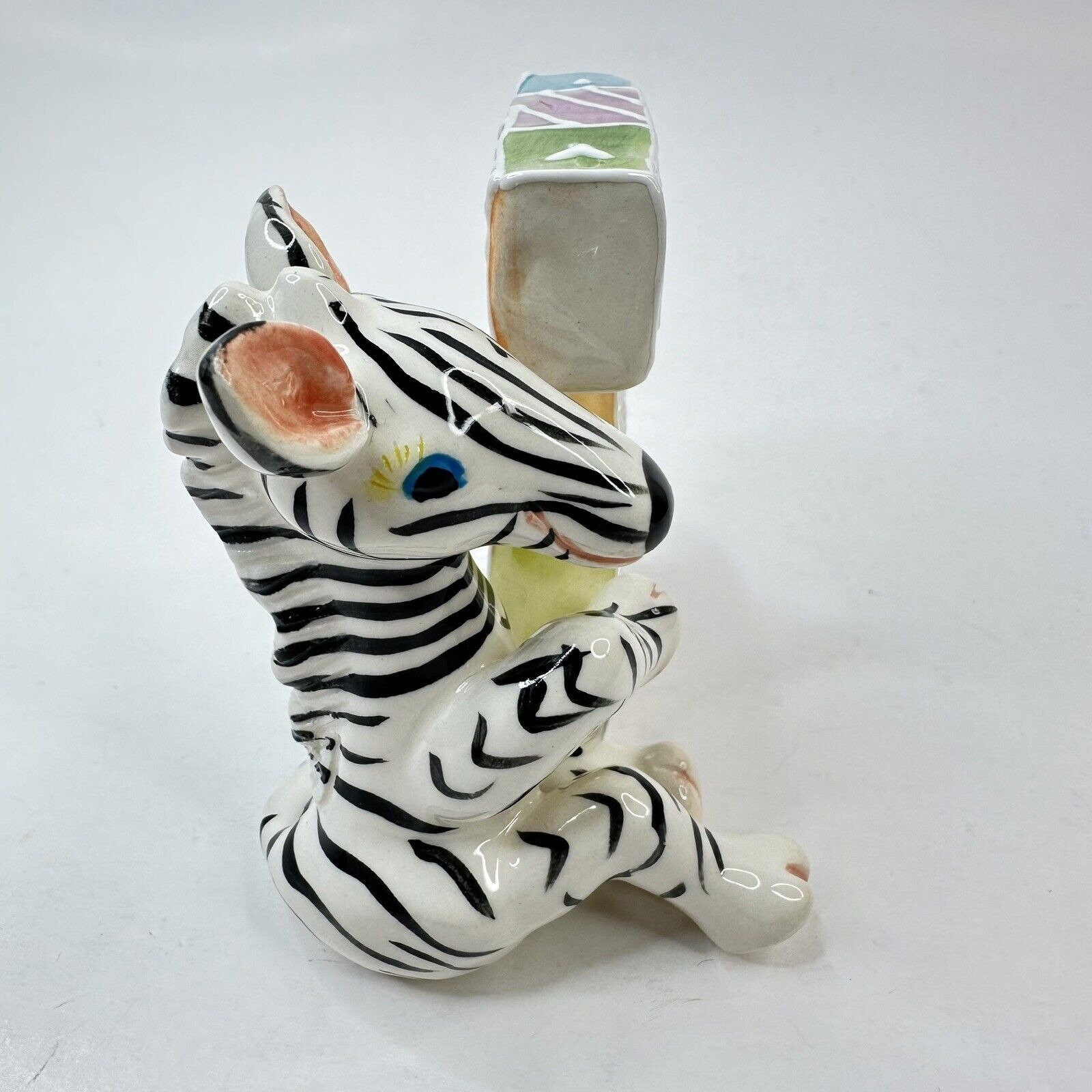 5.ココ様　オーダー Vtg KOKO Originals “Z” Zebra Alphabet Porcelain Figurine Nursery