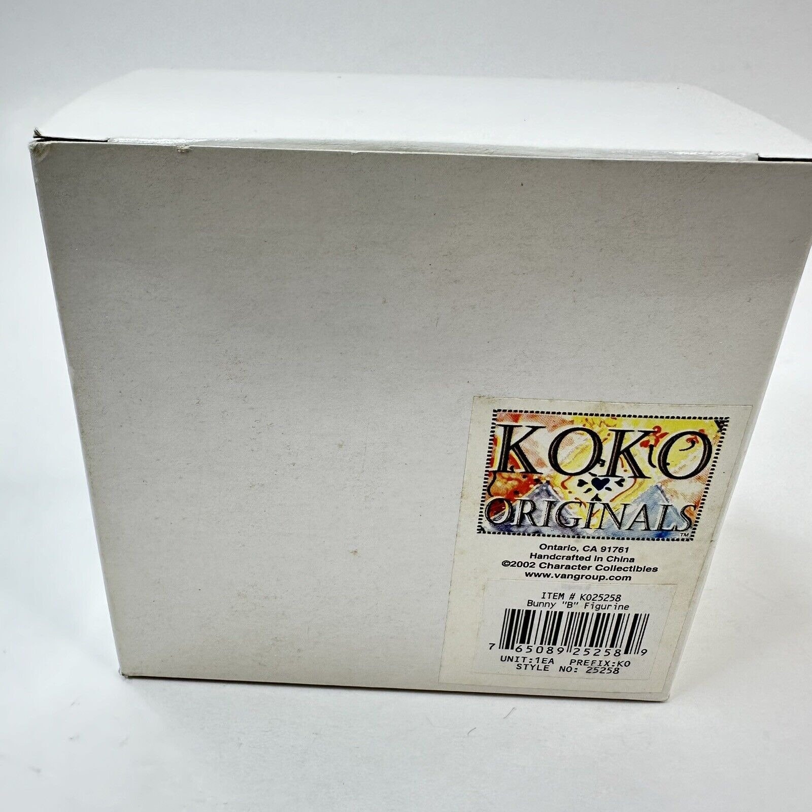 Vtg KOKO Originals “B” Bunny Alphabet Porcelain Figurine