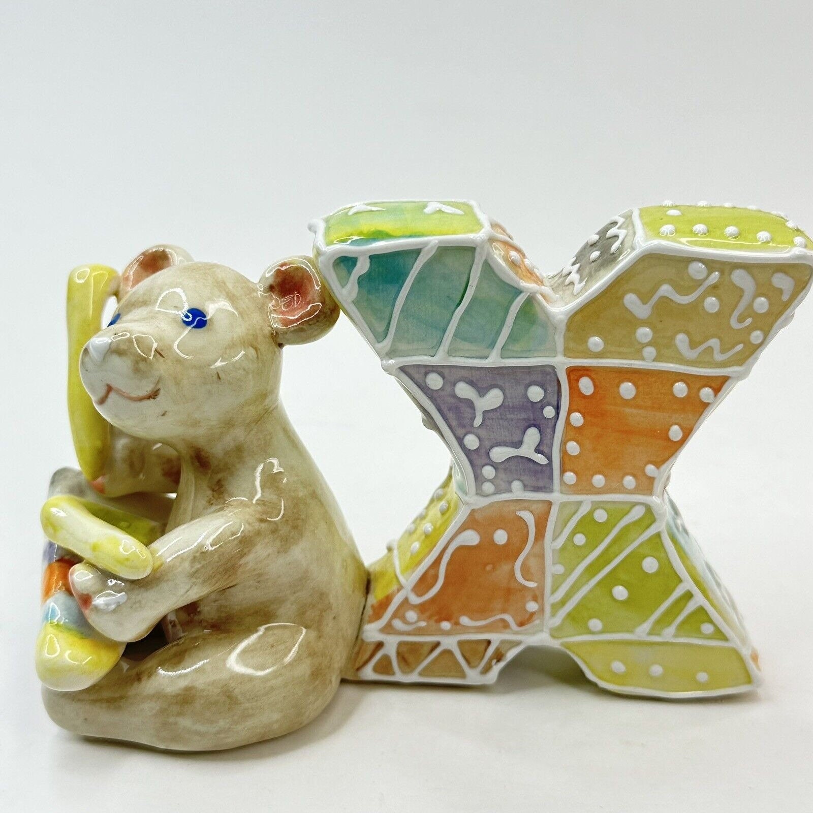 Vtg KOKO Originals “X” Xylophone Alphabet Porcelain Figurine