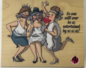 Art Impressions Rubber Stamp Women Fun #4840 Niemand zal ooit zo vermaakt worden