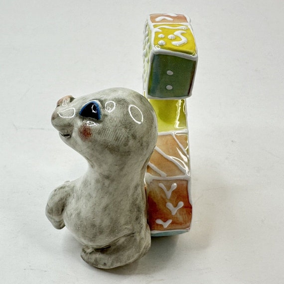 Vtg KOKO Originals “S” Seal Alphabet Porcelain Figurine Nursery