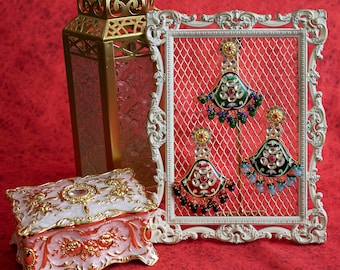 Pendientes Jhumka Meenakari: Joyas para bodas indias