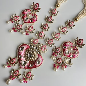 Meenakari Necklace: Hand Painted Indian Bridal Jewelry Set