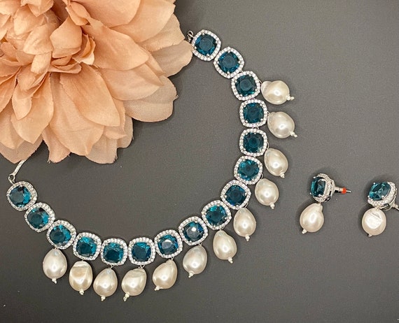 Stone jewel set for reception best sale