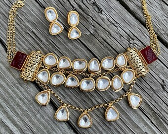 Kundan Gold Choker Set: Bollywood Indian Wedding Jewelry