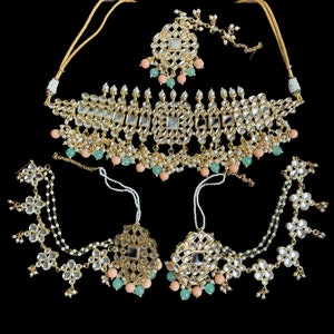 Sabyasachi necklace/Pakistani Set/Kundan Pearl set/Nikah Valima jewelry/Gold Indian choker/Nikah Valima necklace/Indian Wedding Jewelry