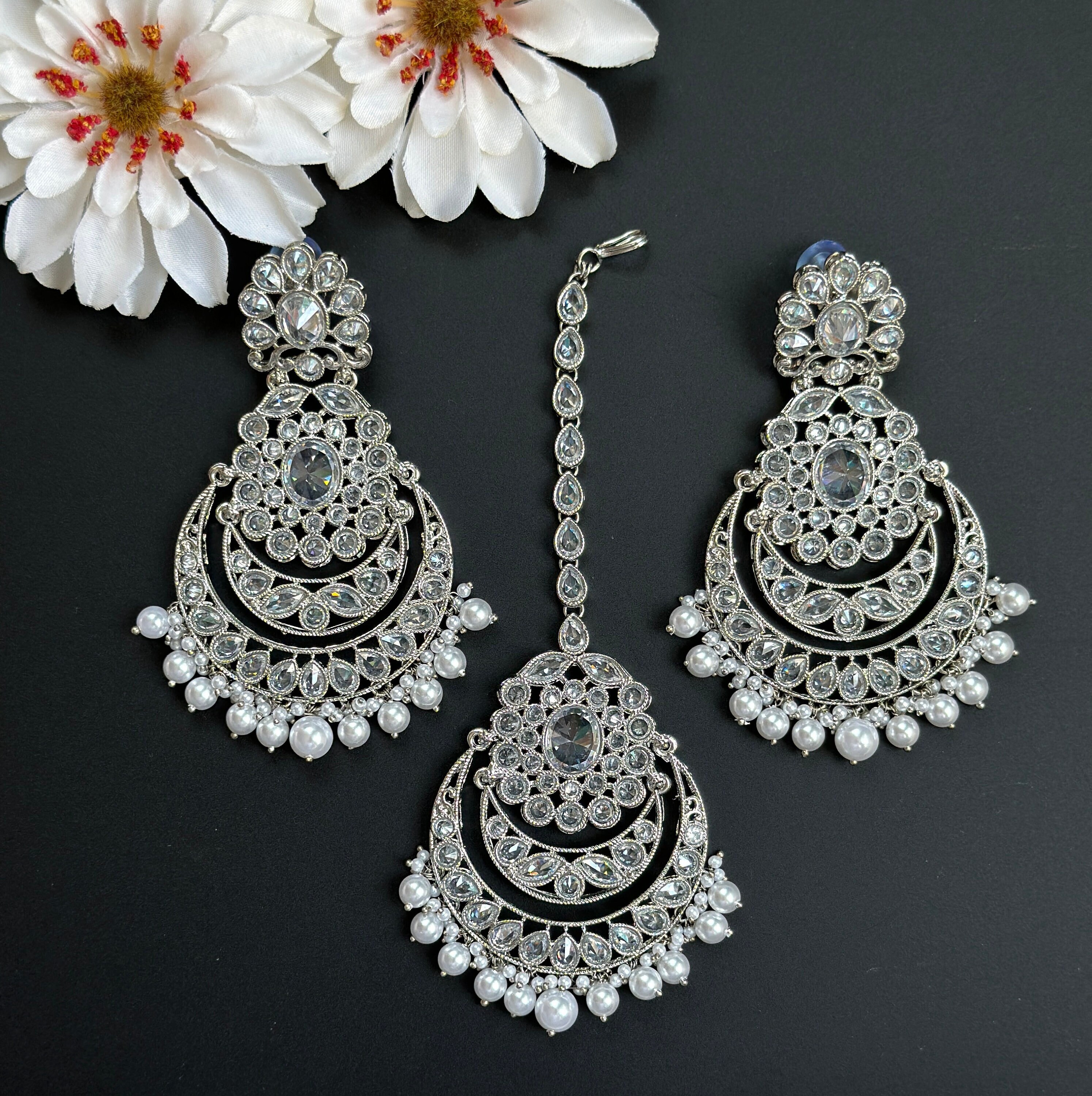 Silver shop color jhumka