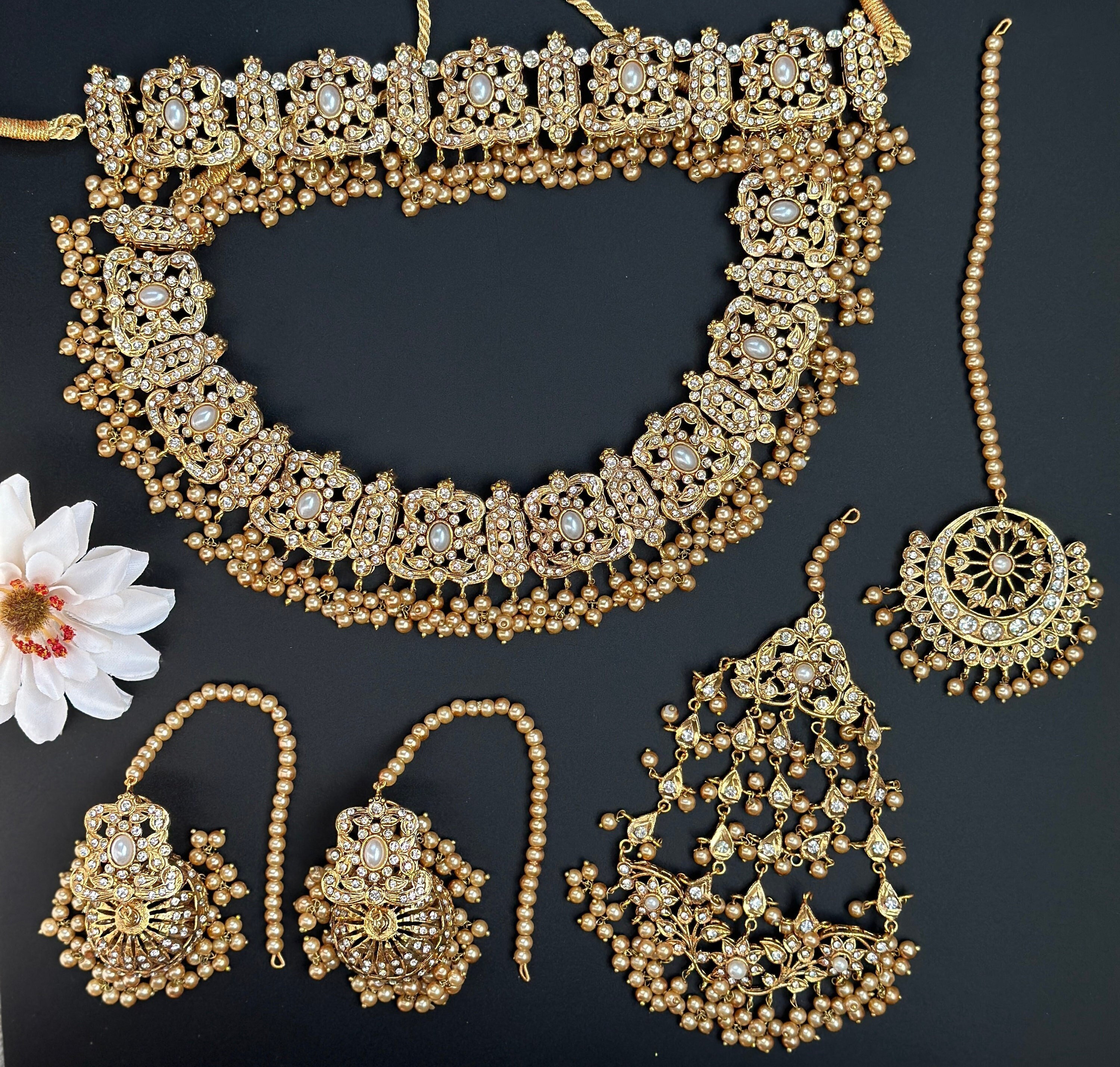 Fashion Necklace Wedding Gold Necklace Set With Price Gold Long Necklace  New Model Marriage Bridal Gold Necklace Designs