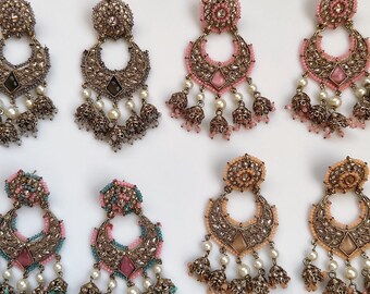 Kundan Jhumka Earrings: Indian Bollywood Jewelry