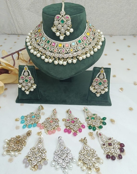 Sahiba Emerald Polki and Gold Choker Necklace – Timeless Indian Jewelry |  Aurus