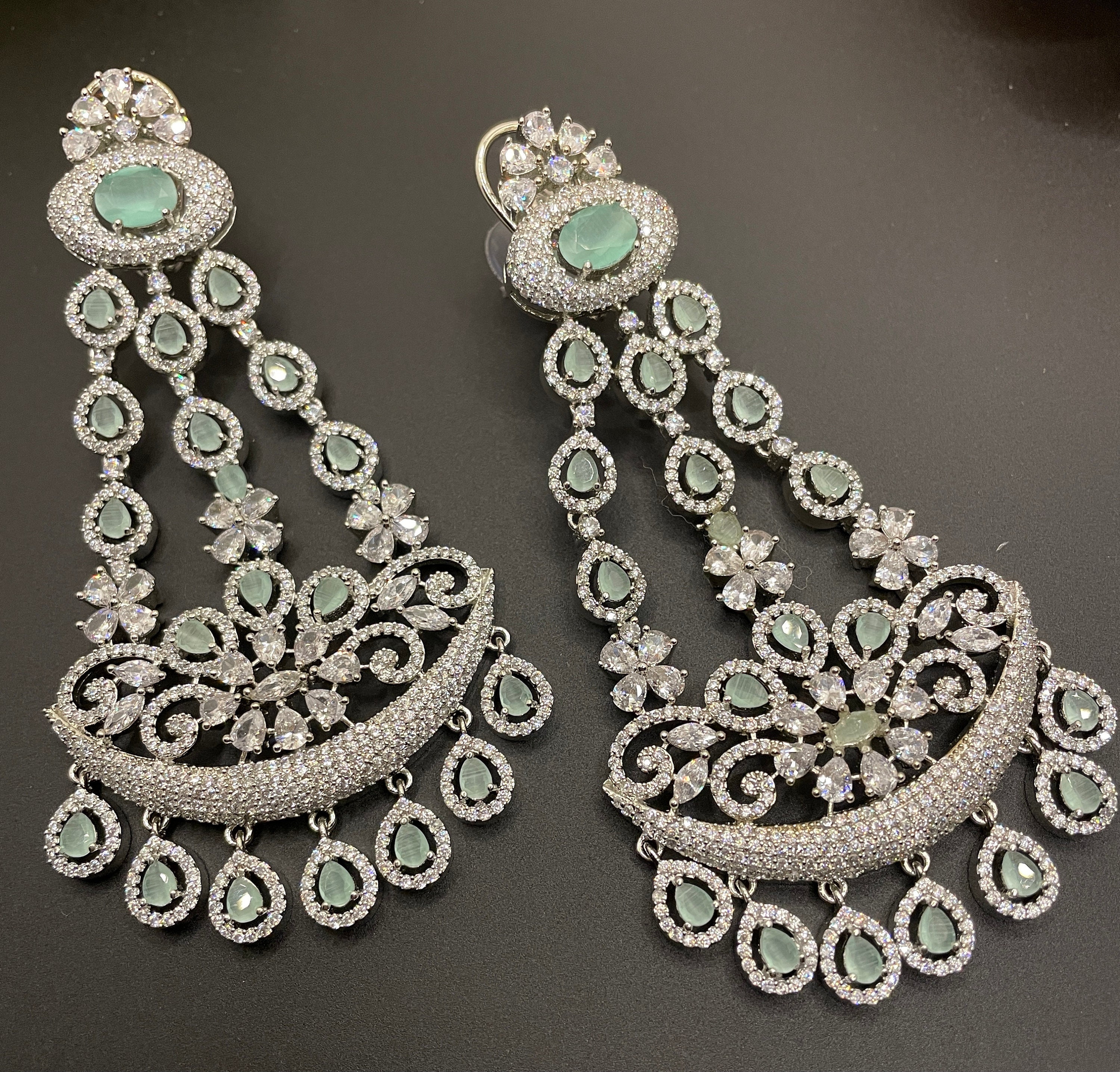 Stone jhumkas online best sale
