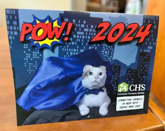 2024 Pet Super Hero Calendar from Cascades Humane Society