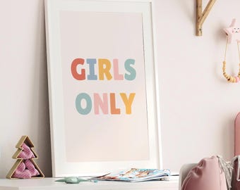 Girls Room Poster: Empowering Girls Printable Wall Art (Digital Download, PDF Files)